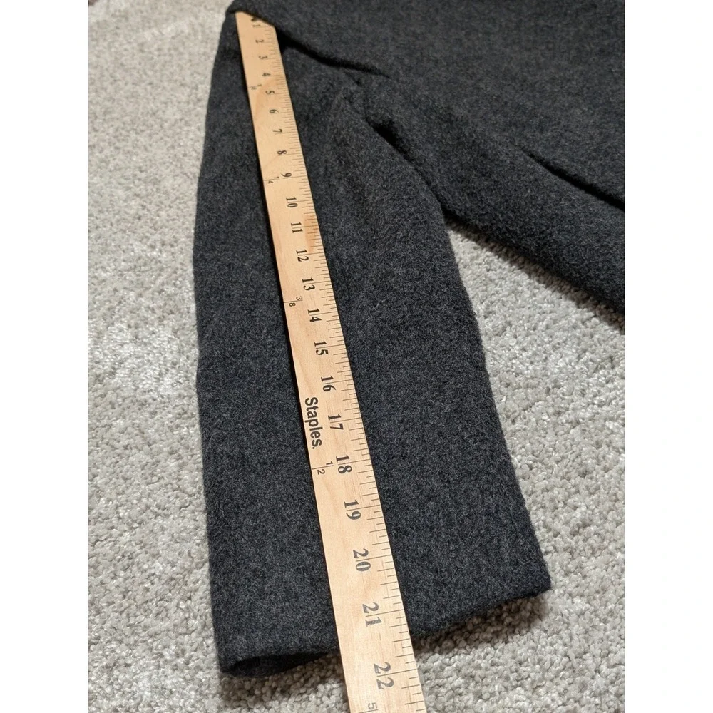 Vintage Saxton Made USA Hall Pure Virgin Wool Gray Long Coat Winter Overcoat M-L
